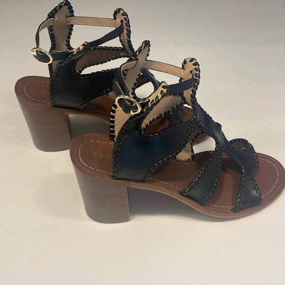 Jack Rogers Jackie Heeled Whipstitch Gladiator Sandals - Picture 3 of 8